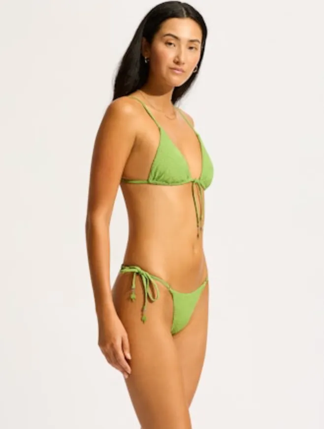 SEAFOLLY Oasis Tie Side Rio Bikini-Höschen - Salbei