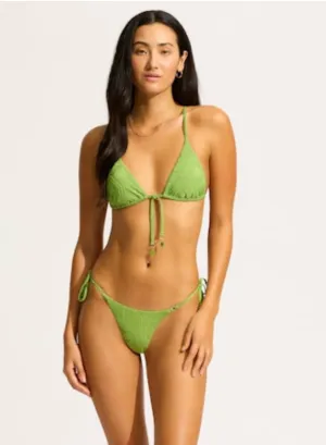SEAFOLLY Oasis Tie Side Rio Bikini-Höschen - Salbei