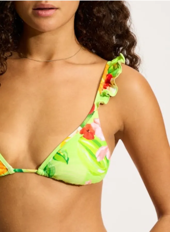 SEAFOLLY Tropique Slide Tri Bikini-Oberteil - Aloe-Gel