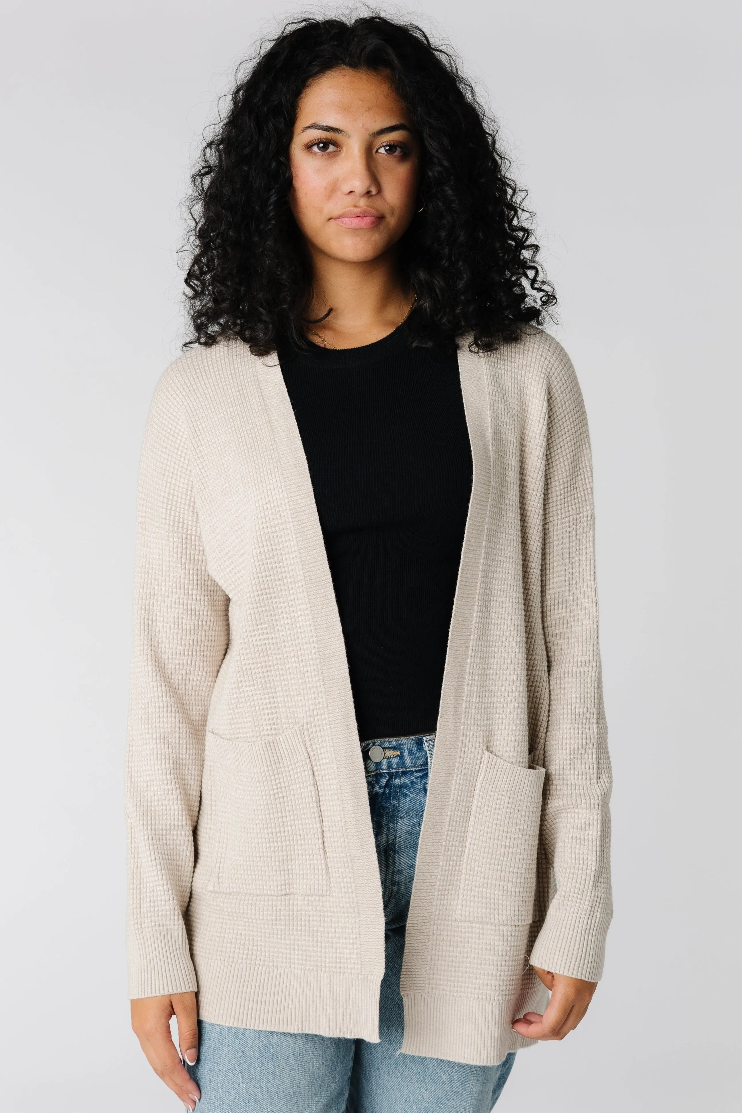 Weicher offener Cardigan