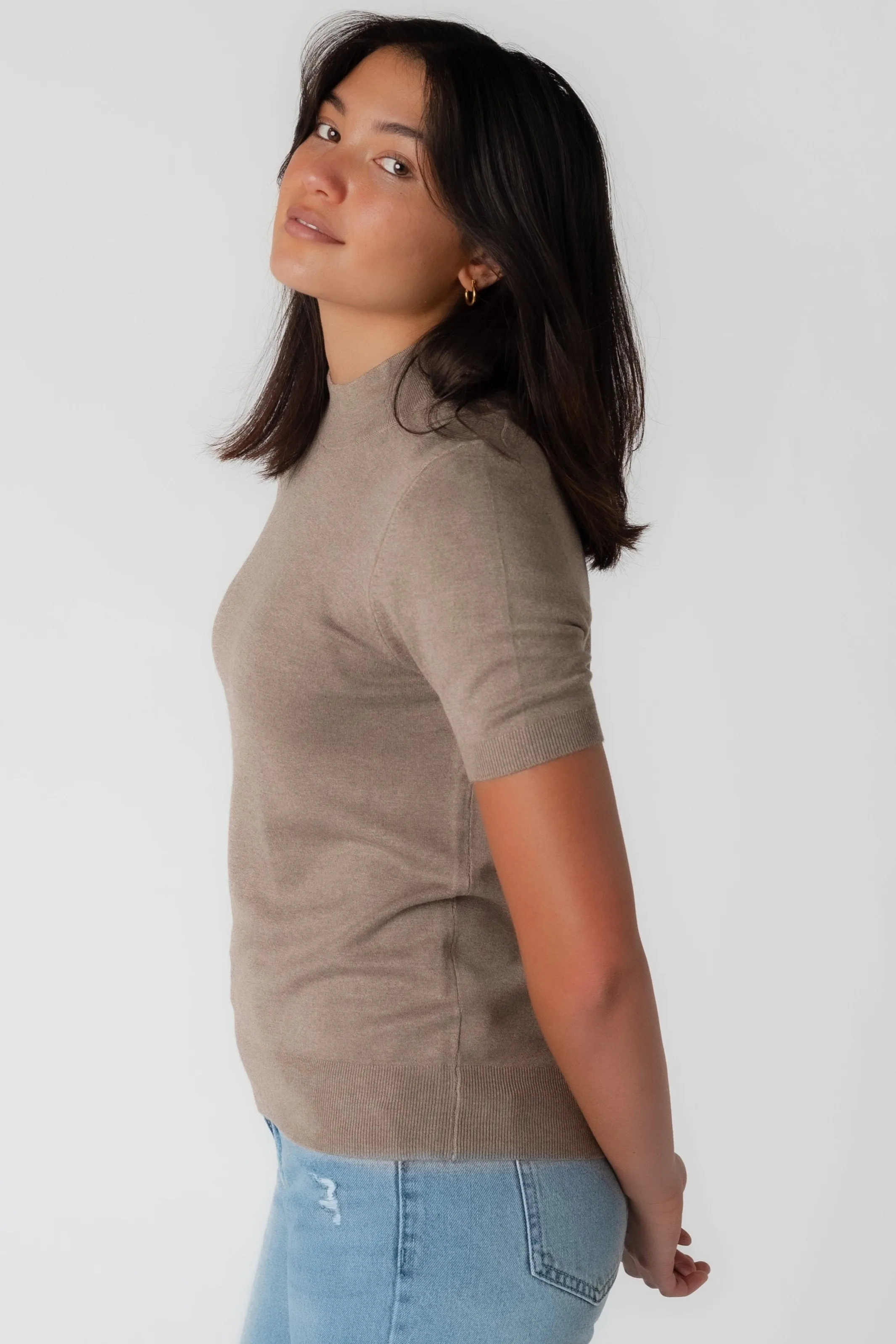 Stella Soft Mock Neck Pullover