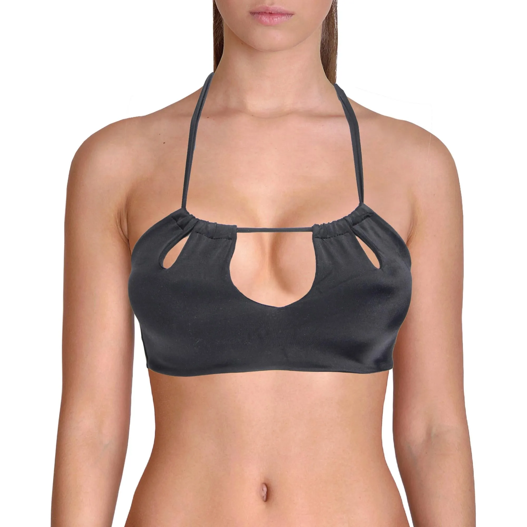 Tamarin Damen Bikini Oberteil mit Halter und Ausschnitt