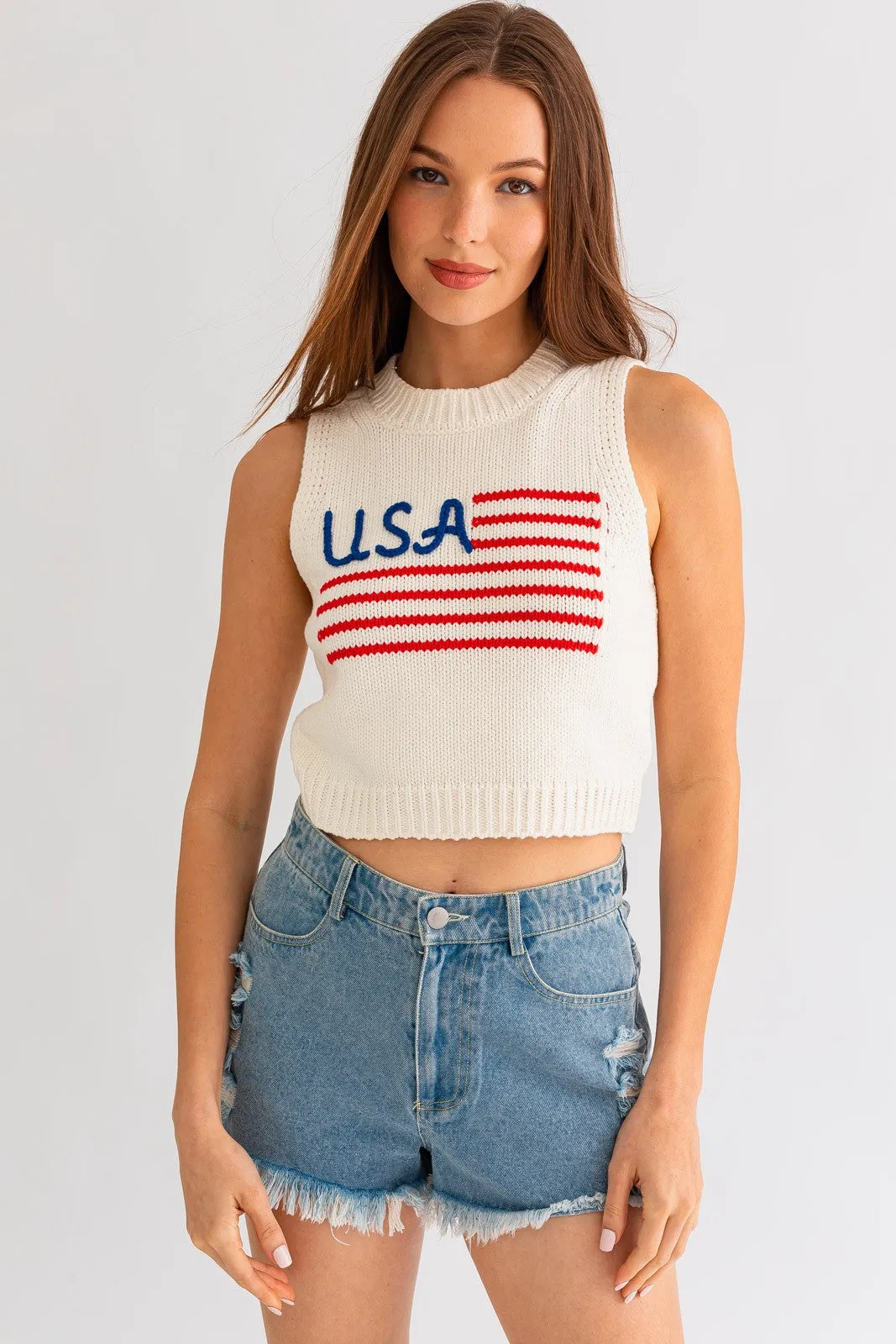 USA Strick-Tanktop