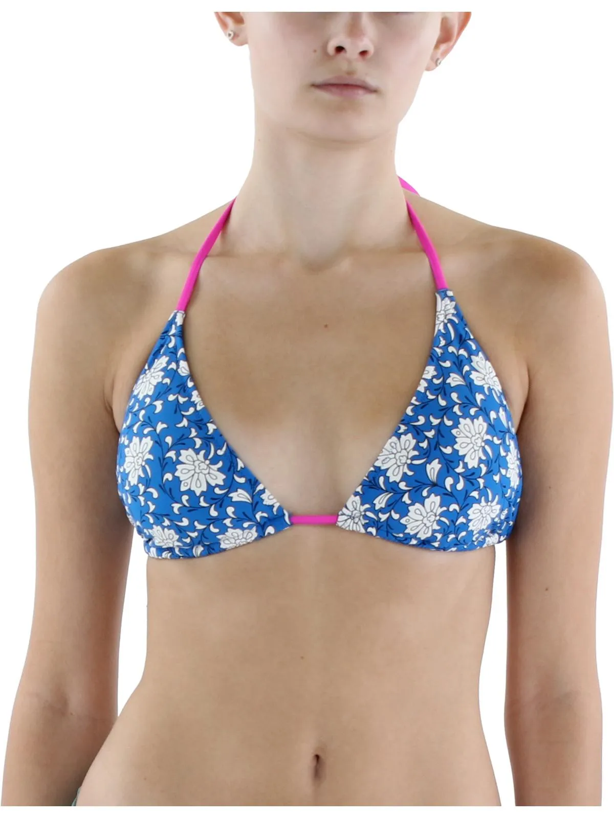 Damen-Bikini-Oberteil mit Blumenprint aus Nylon
