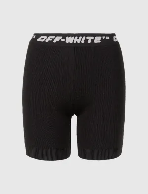 DAMEN LOGO-BAND-SHORTS Kleidung OFF-WHITE