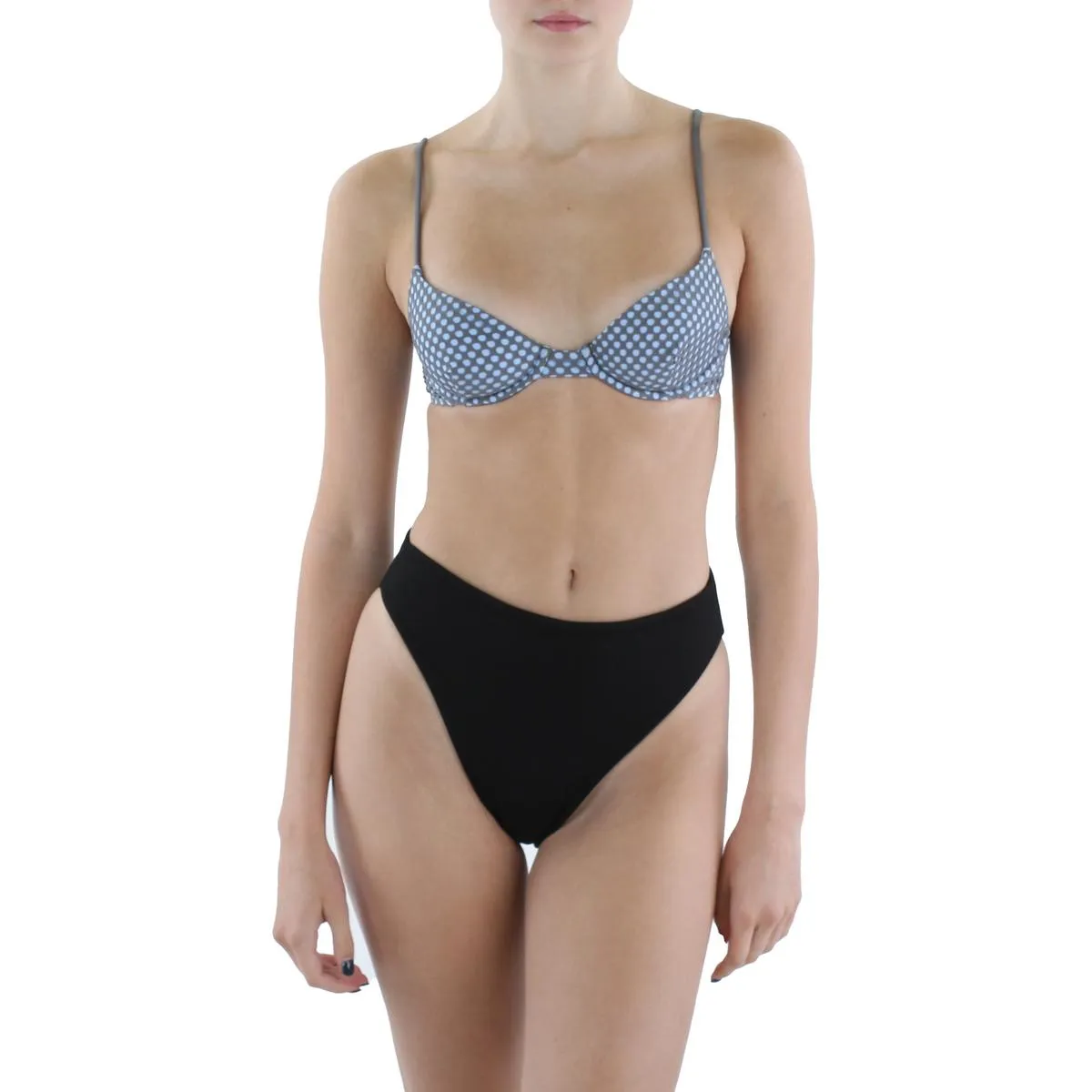 Damen-Balkonett-Bikini-Oberteil mit Perforation