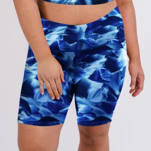 Damen Plus Size Bade-Shorts mit Bauchkontroll-Effekt und längerer Länge