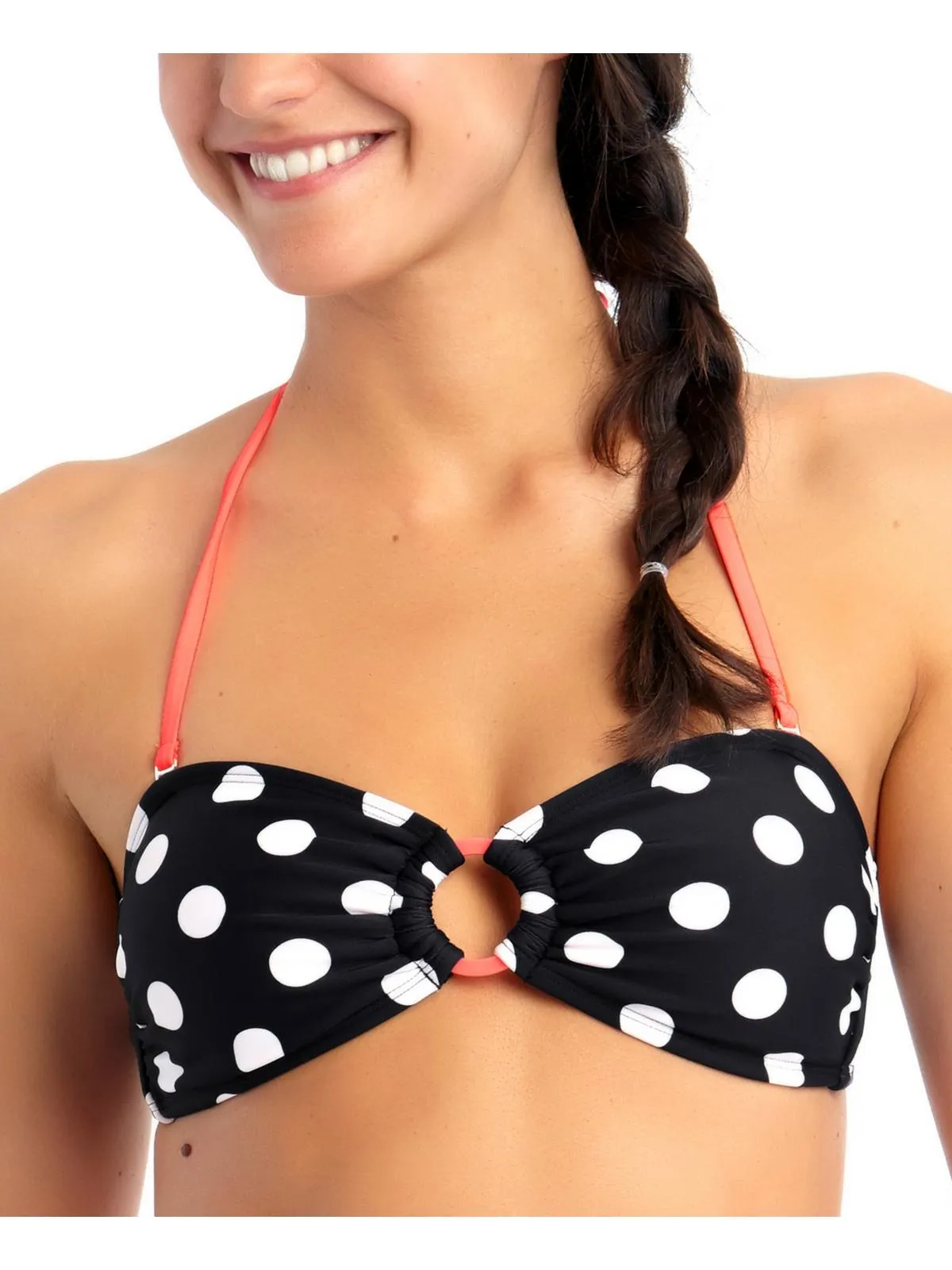 Damen-PolkaDot-Bandeau-Bikini-Oberteil