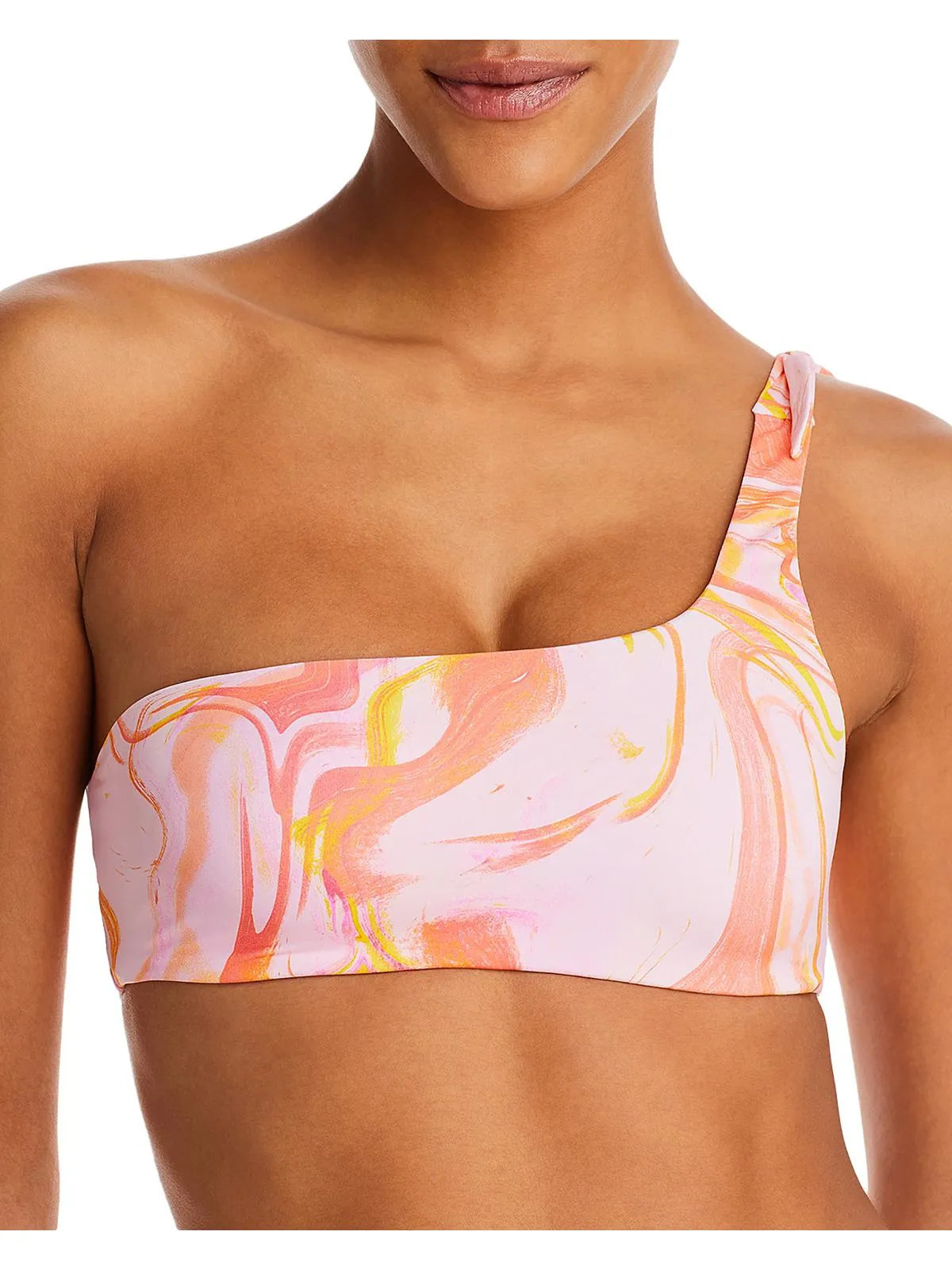 Damen Bikini-Oberteil aus bedrucktem Nylon