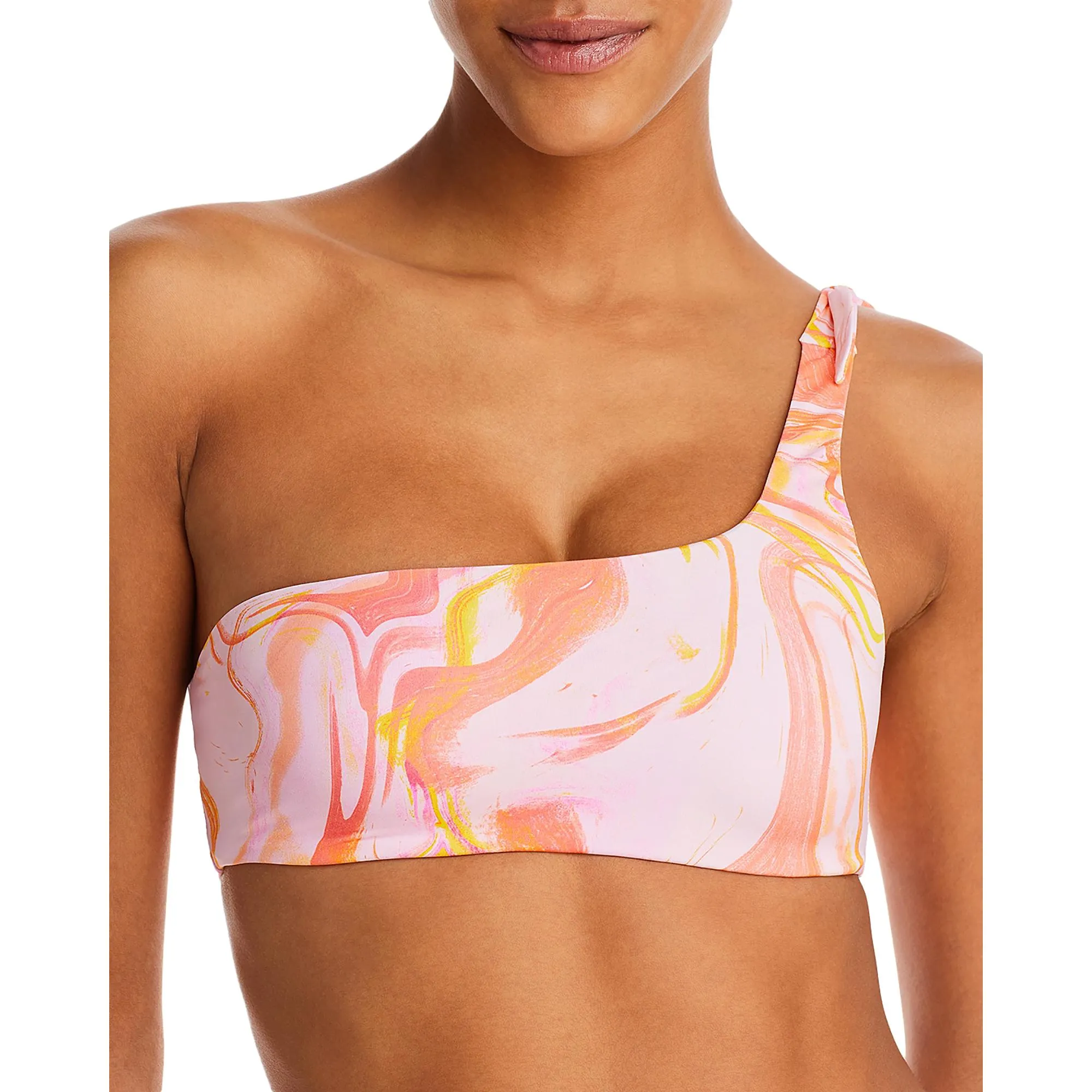 Damen Bikini-Oberteil aus bedrucktem Nylon