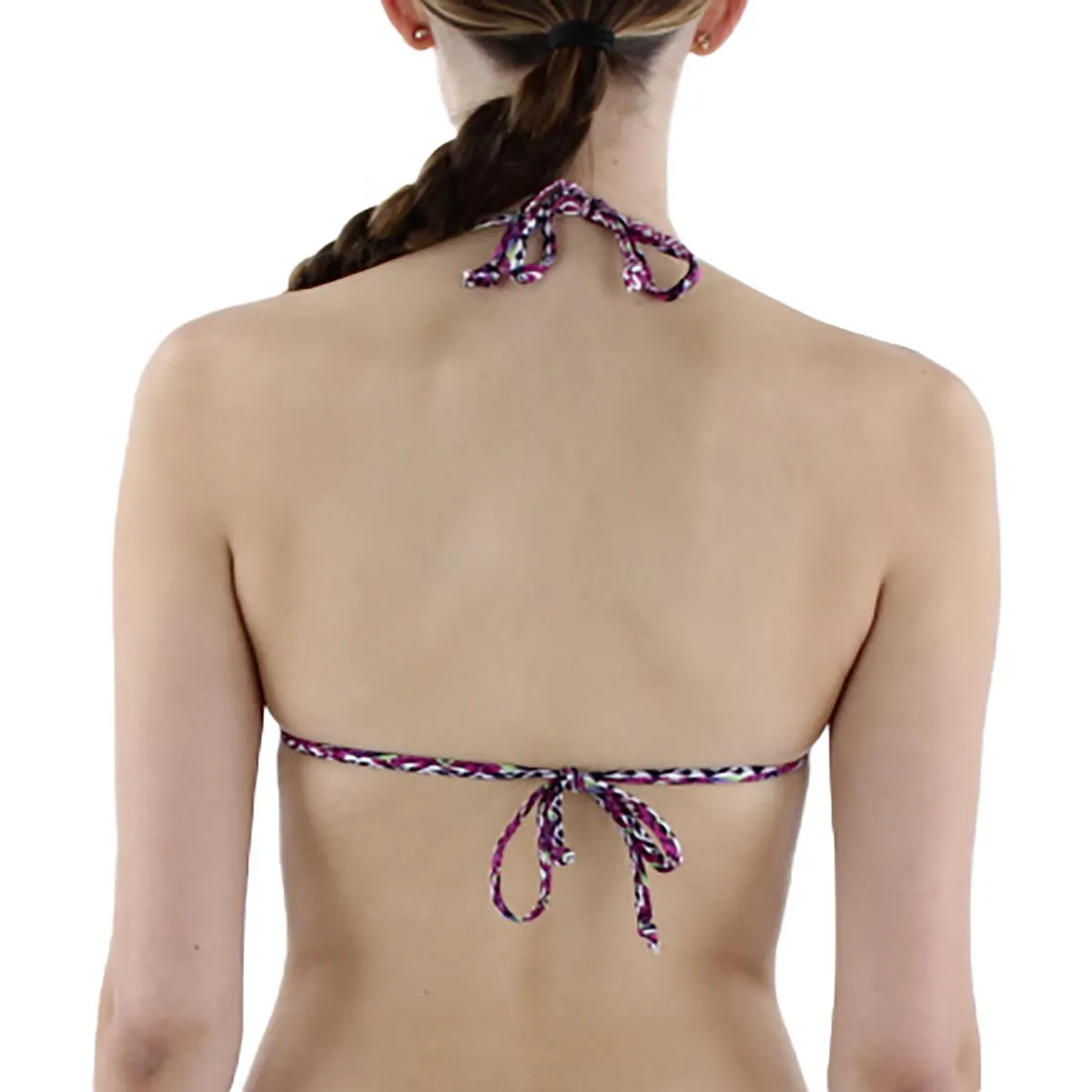 Damen Bikini-Oberteil aus bedrucktem Nylon