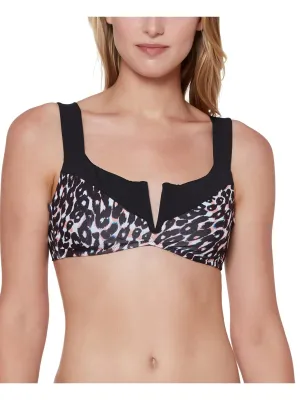 Damen Bikini-Oberteil mit V-Draht und Druck