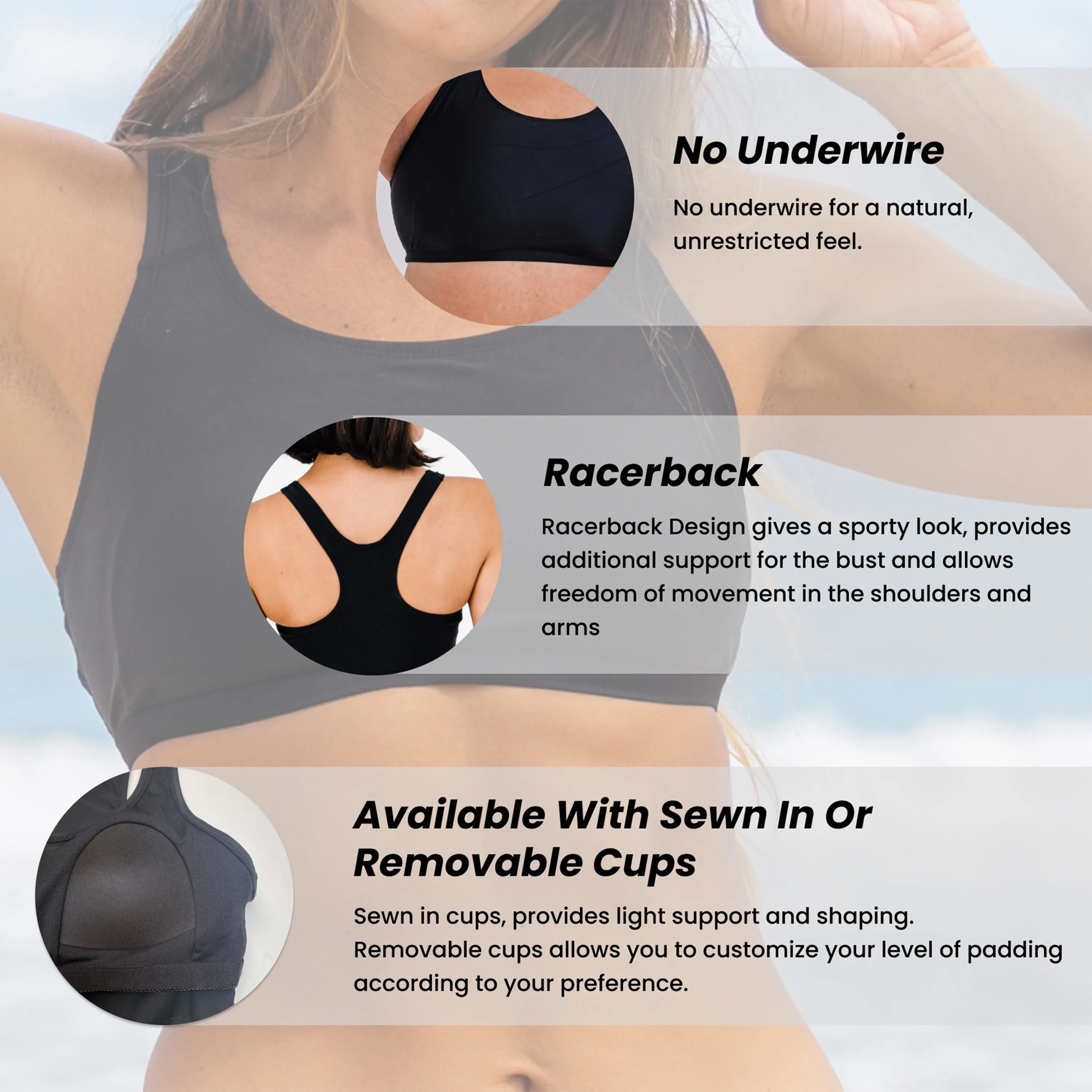 Frauen Racerback Bade-BH