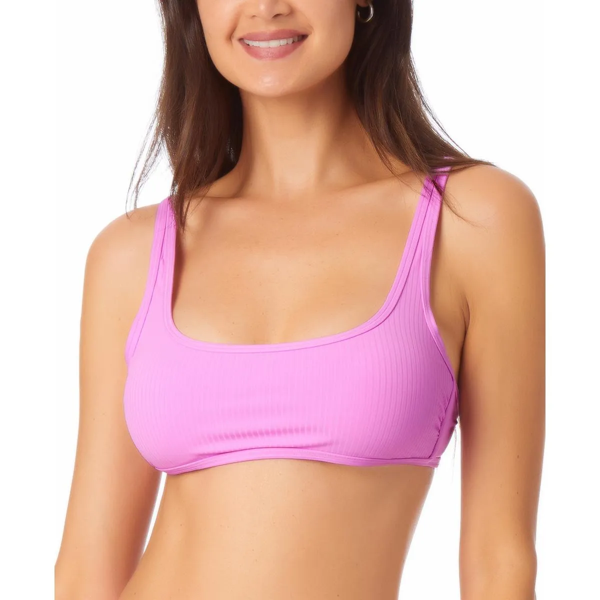 Damen Rippen-Bikini-Oberteil verstellbar