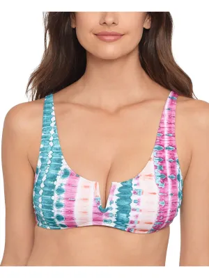 Damen Bikini Oberteil mit V-Draht und Streifen