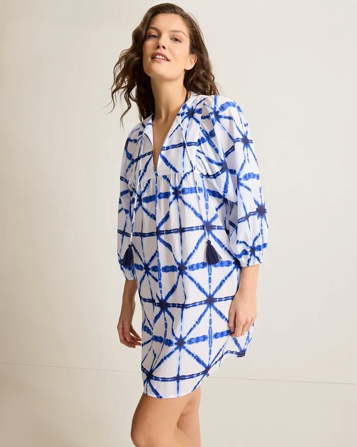 Damen Tommy Bahama Bademode Tommy Bahama Catalina Coast Shibori Kleid Badebekleidung - Paradiso Blau
