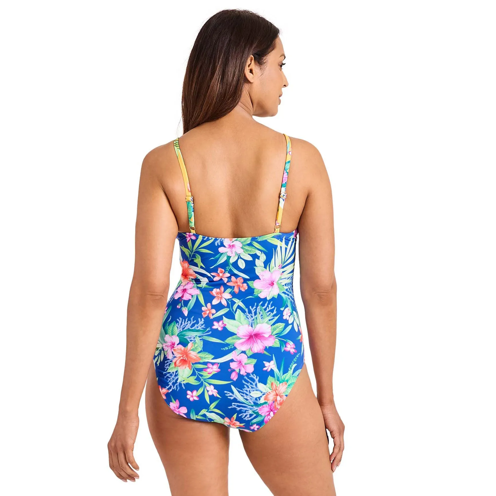 Damen Tommy Bahama Bademode Tommy Bahama Isola Vita Twist Front Einteiler Badeanzug - Palastblau