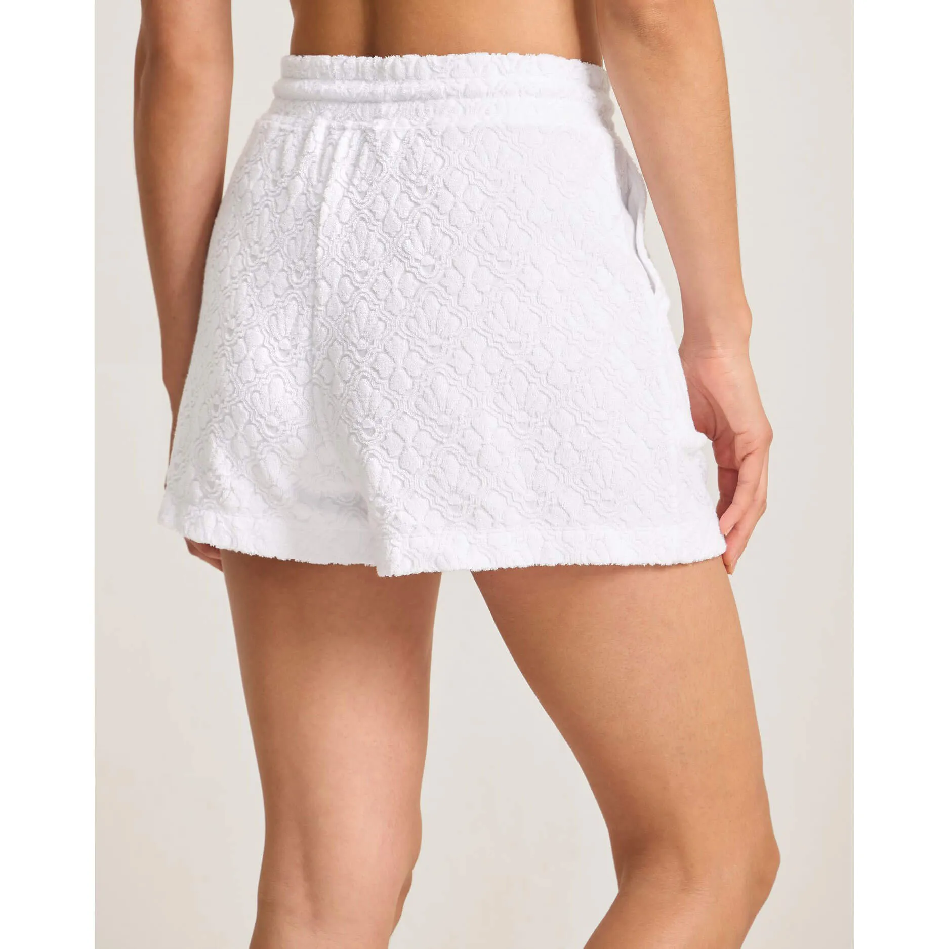 Damen Tommy Bahama Bademode Tommy Bahama Texturierter Spa-Frottee-Kurzumhang - Weiß