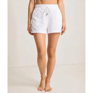 Damen Tommy Bahama Bademode Tommy Bahama Texturierter Spa-Frottee-Kurzumhang - Weiß
