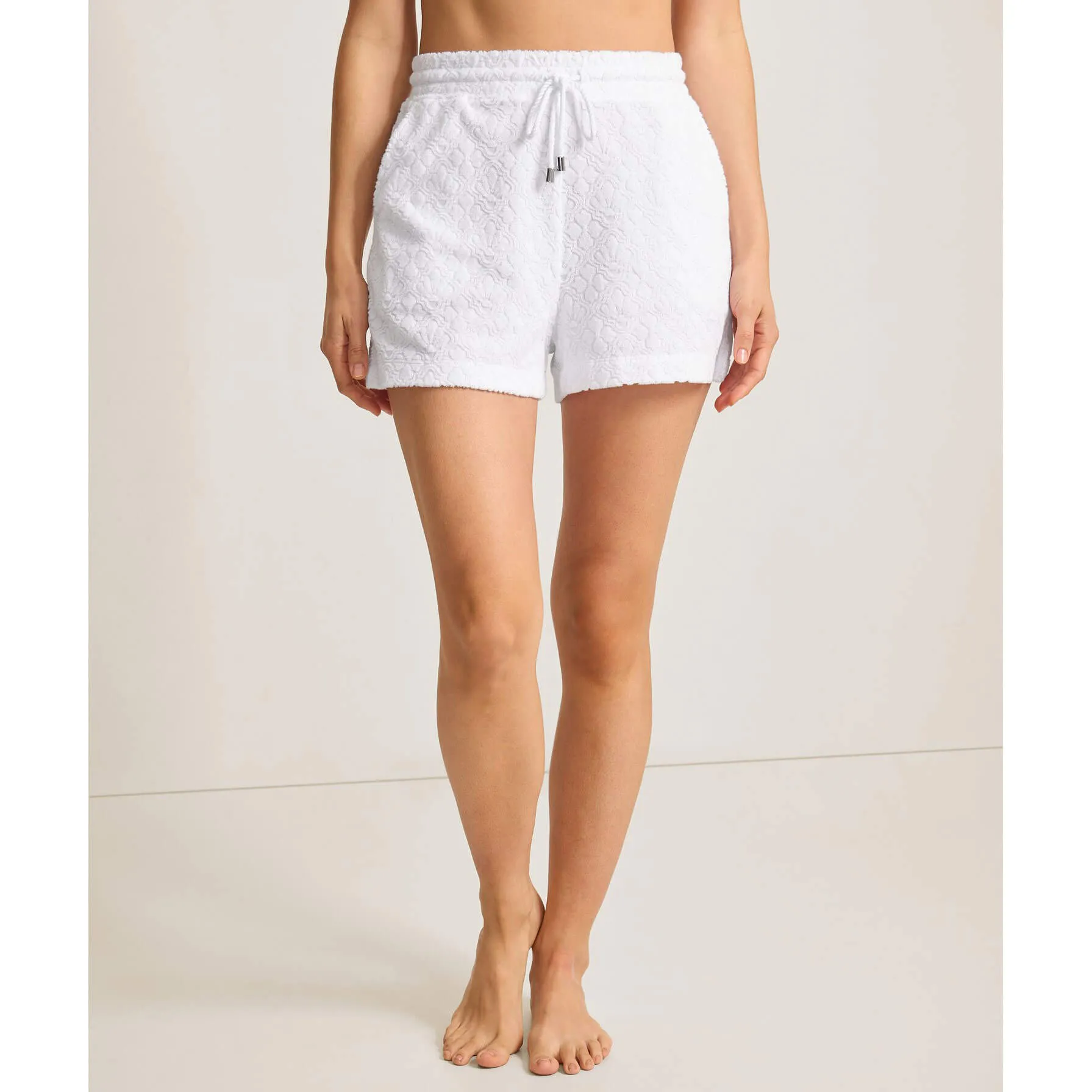 Damen Tommy Bahama Bademode Tommy Bahama Texturierter Spa-Frottee-Kurzumhang - Weiß