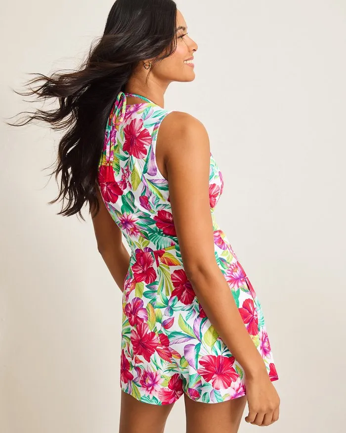 Damen Tommy Bahama Bademode Tommy Bahama Damen Island Cays Fiesta Romper Überwurf - Weiß