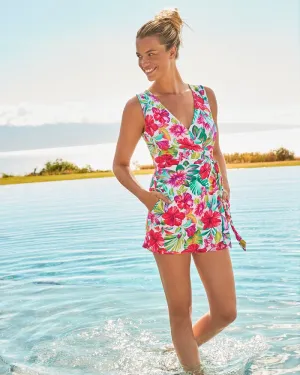 Damen Tommy Bahama Bademode Tommy Bahama Damen Island Cays Fiesta Romper Überwurf - Weiß