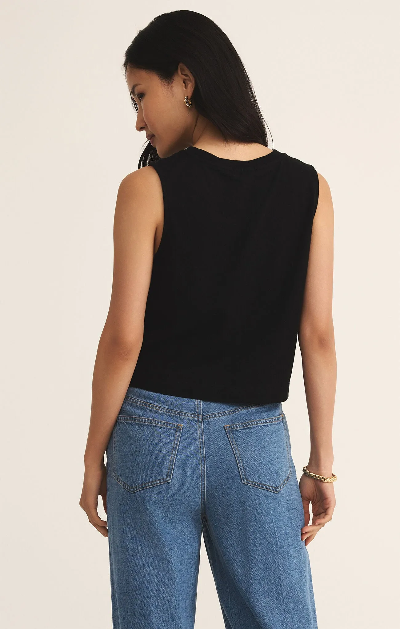 ZSUPPLY Sloane Jersey Muscle Tank - Echt Schwarz